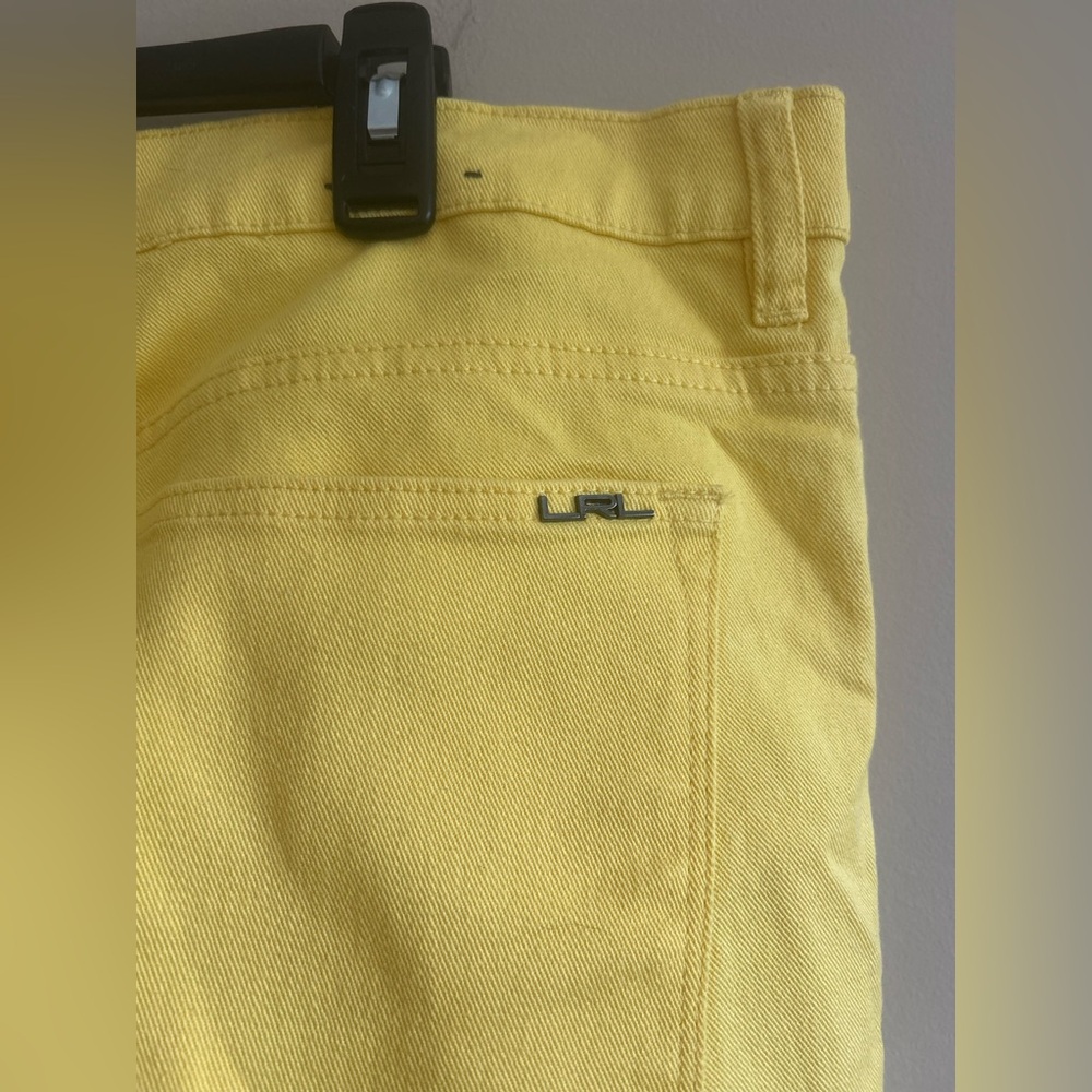 Lauren Ralph Lauren | Sunny Canary Yellow Jeans, Straight Ankle Pants, Size 16W - Picture 6 of 8